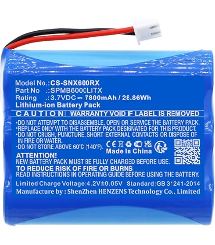 Amazon.com: Zenander 3.7V SPMB6000LITX Battery Replacement for